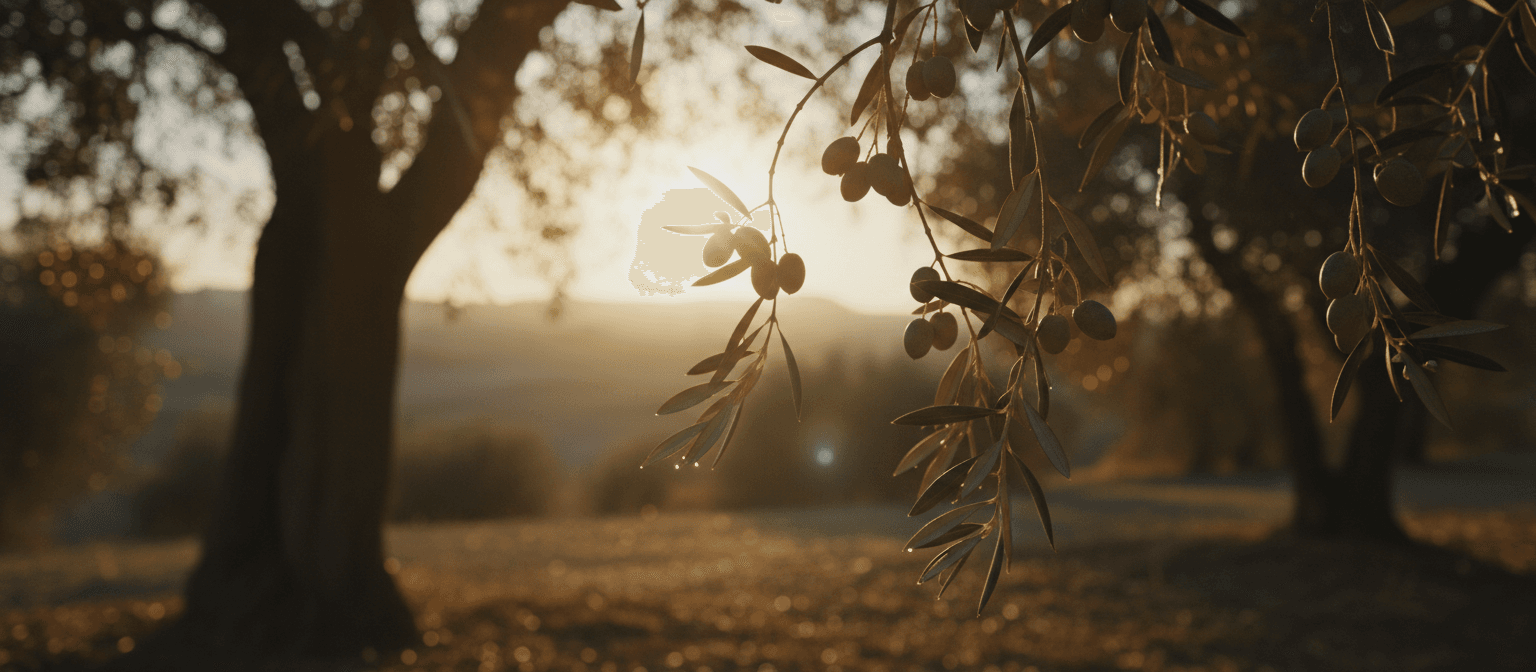 Path through an olive grove awaiting future testimonies
